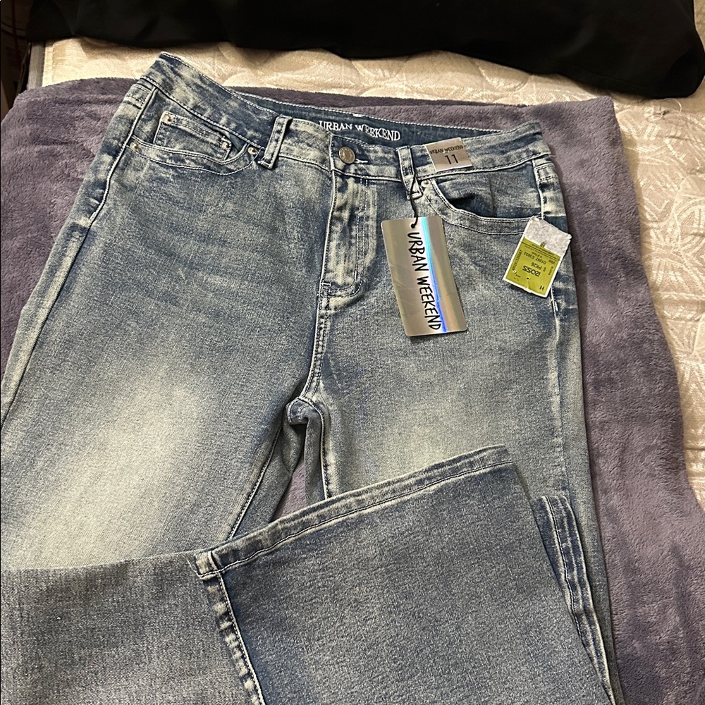 Women's Blue Embellished Jeans